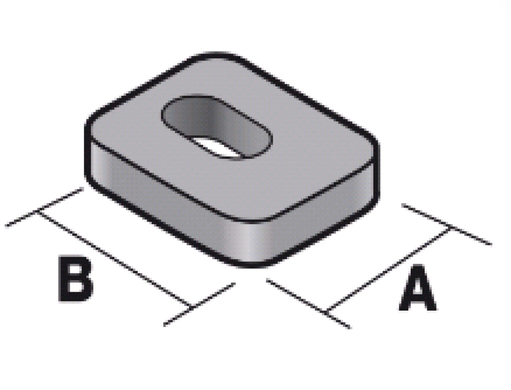 BMF-washers 50 x 50 x8/18 square, hot-dip galvanized